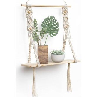 OEM Estantes De Pared, Estante De Pared Con Pompones Hecho A Mano, Estante De Pared Decorativo, Estante De Tiras Para Ba&ntilde;o/sala De Estar
