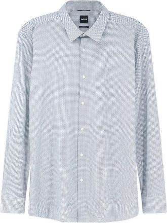 HUGO BOSS Overhemden - Heren - Casual Overhemden - Blauw - L - Overhemden