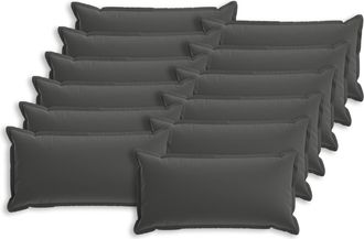 vidaXL Funda De Almohada 12 Uds. Houten Gris Antracita 40 X 80 Cm Vidaxl