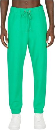 Champion Elastische Trainingsbroek met Manchetten - Heren - Sweatpants - Groen - L - Katoen - Broeken