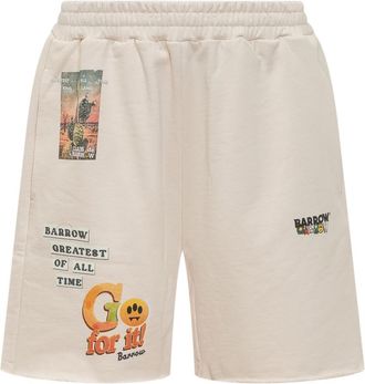 Barrow Off White Graphic Shorts