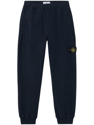 Stone Island Relaxed Fit Cotton Sweat Bottoms with Distinctive Logo Patch