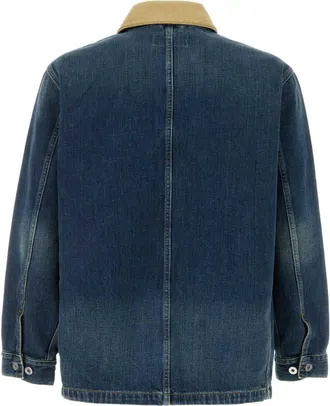 Carhartt Work in Progress Mens Denim Warren Chore Coat Bluedustyhbrowndarkusedwash Exterior: Cotton Giubbini Jacket