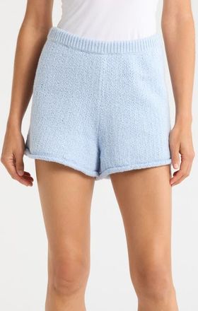 Lunya Cloud Cotton Knit Lounge Shorts in Whisper Blue at Nordstrom, Size X-Large