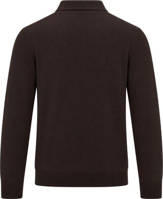 Ballantyne Fine-Knit Wool Polo - Brown