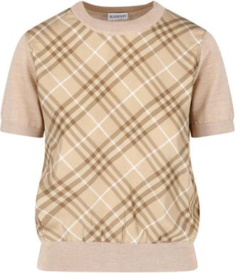 Burberry Maglia In Lana E Seta