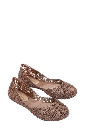 Melissa Campana Papel Flat in Metallic Rose at Nordstrom, Size 10