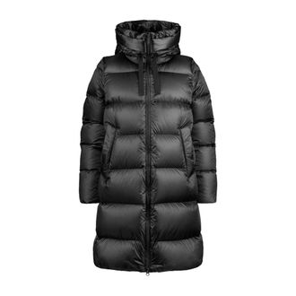 Bomboogie Abrigo de plum&oacute;n corte en A - Coats - Mujer - Negro - S