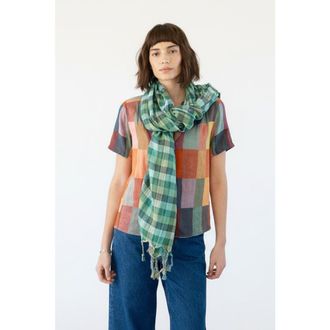 Ace & Jig Alto Souble-sided Scarf with Tassels in Garden at Nordstrom