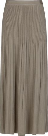 Giorgio Armani Geplooide Maxi Rok - Dames - Maxi Rokken - Beige - XS - Rokken