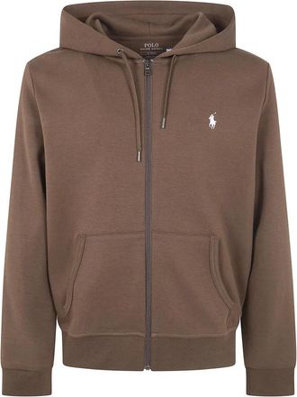 Polo Ralph Lauren Dubbelgebreide Hoodie met Volledige Rits - Heren - Vesten met rits - Bruin - XL - Katoen - Hoodies & sweatvesten