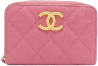 Chanel Pre-owned Wallets, female, Pink, Size: ONE SIZE Pre-owned Leather wallets