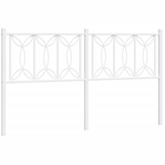 vidaXL Cabecero De Metal Blanco 160 Cm Vidaxl