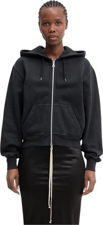 Our Legacy Zip-through Hoodie - Dames - Vesten met rits - Zwart - L - Katoen - Hoodies & sweatvesten