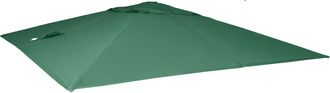 Hhg Nunca Usado] Funda De Repuesto Para Parasol Sem&aacute;foro De Lujo Hhg 436, Funda De Repuesto Para Parasol, 3x3m (&oslash;4,24m) Poli&eacute;ster 2,7kg, Verde Oscuro