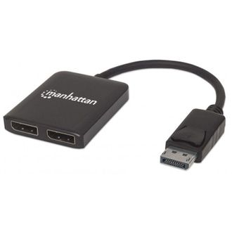 Bigbuy Manhattan 207768 Divisor Displayport Negro 4k Ultra Hd
