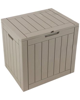 Sunnydaze Woodgrain-Look Outdoor Storage Box