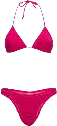 Reina Olga Fuchsia Driehoek Bikini Set - Dames - Bikinis - Roze - M - Badmode