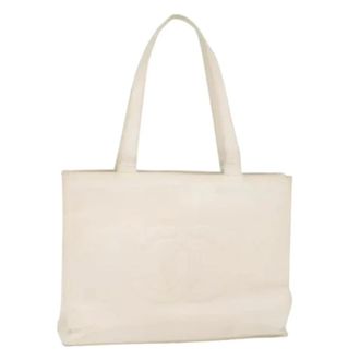 Chanel Pre-owned Tote Bags, female, White, Size: ONE SIZE Pre-owned Vintage Tote Bag