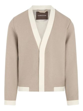 Mani&egrave;re De Voir Clovis eiffel-plaque cardigan - Neutrals