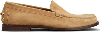 Tod's Suede Slipper Loafers With Metal Detailing Shoes