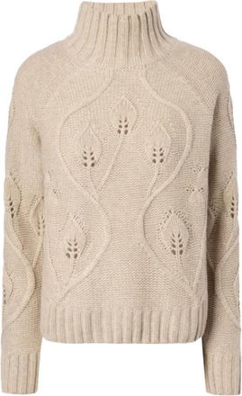 MC2 Saint Barth Garden Lace 11 Turtleneck - Dames - Coltruien - Beige - S - Truien & Vesten
