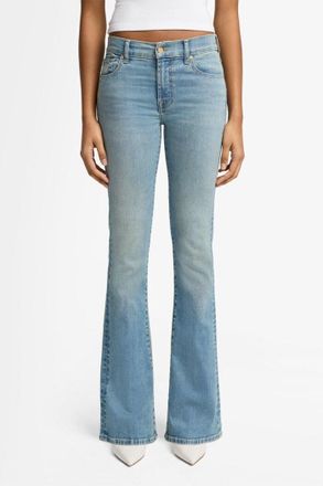7 For All Mankind Womens Ladies Jeans Bootcut Fit - Light Blue Denim - Size 25 (Waist)