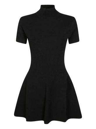 Dondup short-sleeve ribbed mini dress - women - Fabric - 44 - Black