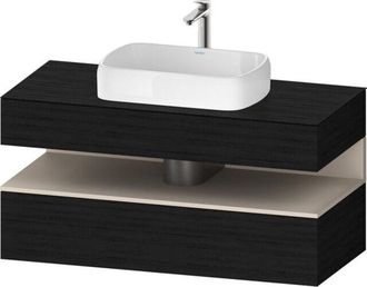Duravit Duravit - Qatego Consola Mueble Bajo Lavabo, 1 Extra&iacute;ble, 1 Caj&oacute;n
