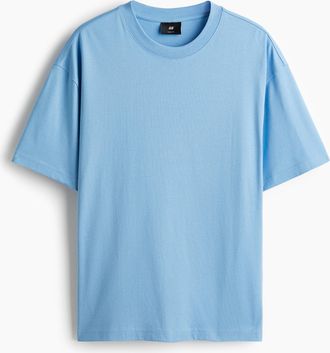 H&M T-Shirt in Loose Fit - Blue