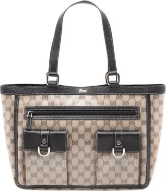 Gucci Pre-owned Tote Bags, female, Brown, Size: ONE SIZE Pre-owned Structured Tote Bag