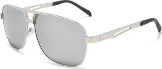 Generic Polarized Sunglasses for Men - Double Beam Skeleton Design, Side Cutout, Effectively Blocks Glare - Ideal for Driving, Fishing, and Travel