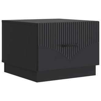 vidaXL Mesa De Caf&eacute; Negro 49 X 50 X 37 Cm Madera De Ingenier&iacute;a Vidaxl