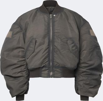 Rick Owens Chaqueta bomber Secchia Flight de sat&eacute;n