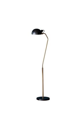 Netlighting Largo Task Floor Lamp Satin Black Aged Brass Paint in Gold