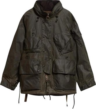 Barbour Ripstop Waxed Jacket - Heren - Jassen - Groen - Maat: S Katoen