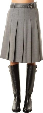 Max Mara Dames, Rokken, Grijs, Maat: S Wol