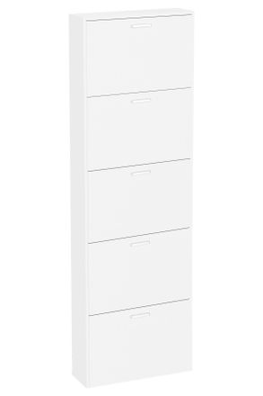 MID.YOU Mid.you Schuhschrank, Wei&szlig;, Kunststoff, 59x179x17 cm, stehend, Garderobe, Schuhaufbewahrung, Schuhschr&auml;nke