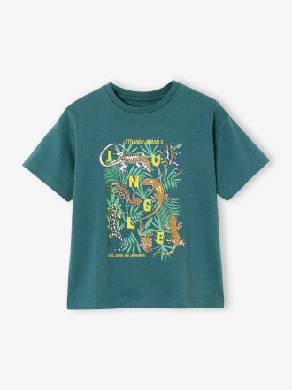 Vertbaudet T-shirt gar&ccedil;on motif ludique vert deau