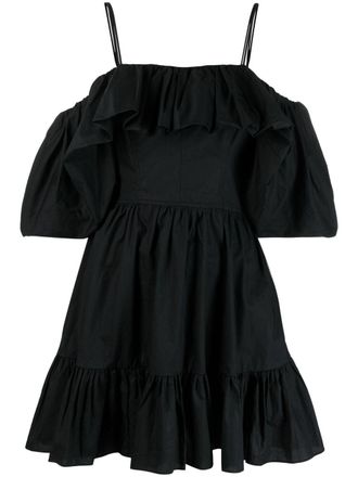 Ulla Johnson Mini-jurk met open schouders - Zwart