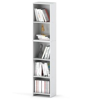 OEM Estanter&iacute;a Blanca De Oficina De 40 Cm Con 5 Estantes, Columna De Pie Para Juguetes Y Sala De Estar