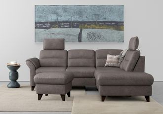 Sit&more Ecksofa »Mellum L-Form« Federkern, wahlweise mit Bettfunktion, Stauraum und Armteilfunktion