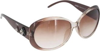 Chanel Pre-owned Accessories, female, Brown, Size: ONE SIZE Pre-owned Vintage Sunglasses
