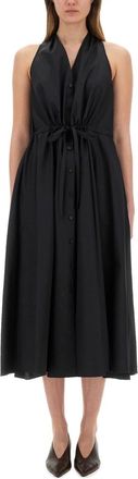 Aspesi Womens Poplin Dress - Black Cotton - Size EU 40 (Womens)