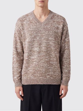 Maison Margiela Maglia classica in cotone con scollo a V e maniche lunghe
