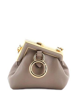 Fendi First Charm Leather Nano crossbody bag - Neutrals