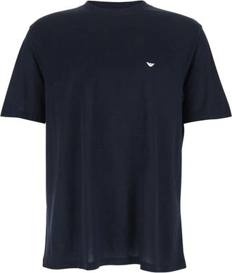 Emporio Armani REG FII Acquila A Petto Liocel - Heren - T-shirts - Blauw - S - Tops