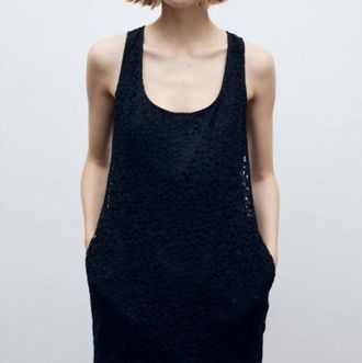 Maria McManus Lace Tank Cocoon Dress In Black