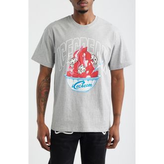 Icecream Dice Cotton Graphic T-Shirt in Heather Grey at Nordstrom, Size Xx-Large