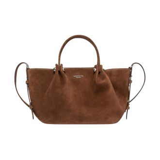 Max Mara Tassen, Dames, Bruin, ONE Size, Leer, Wkario Tote